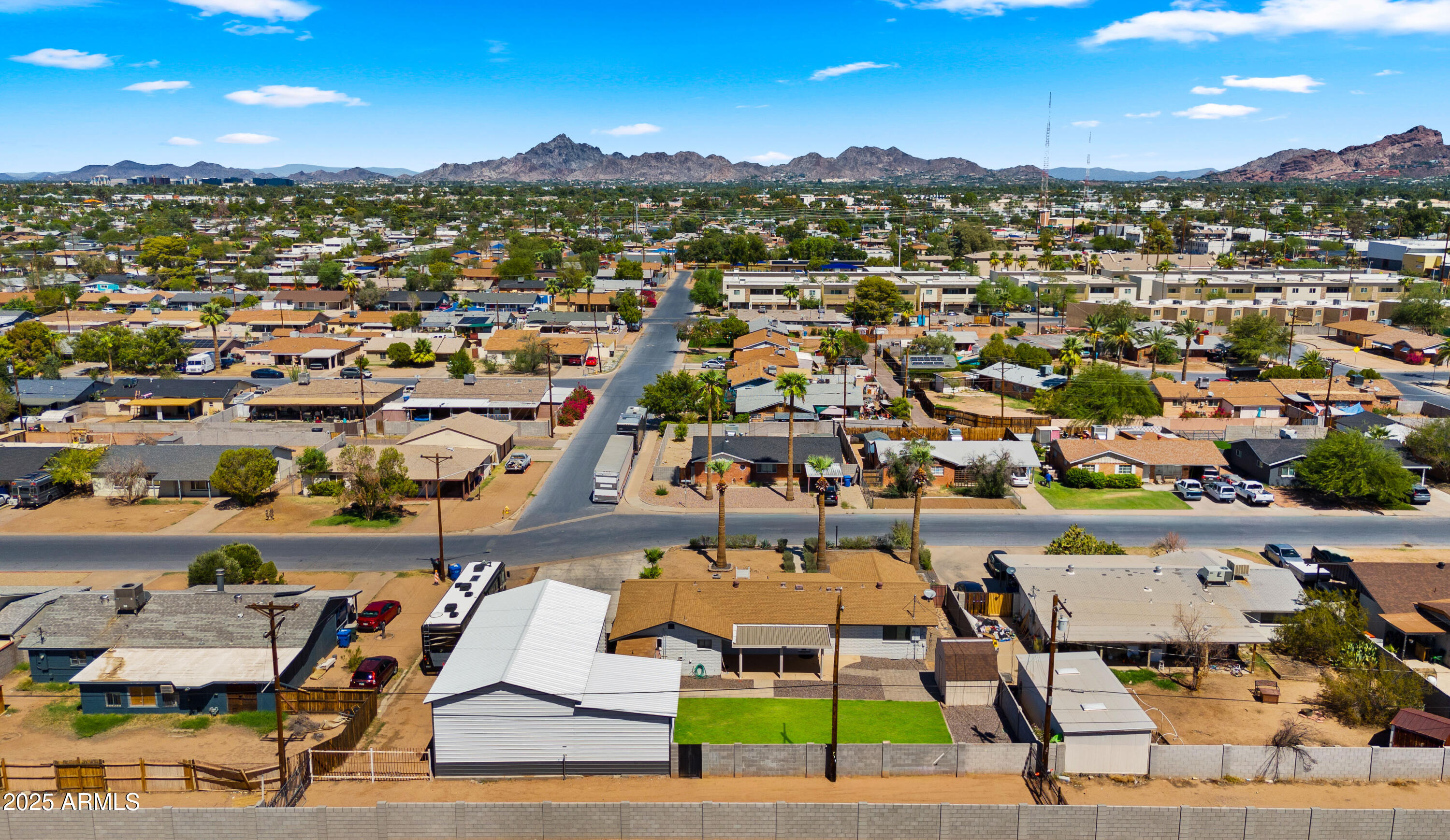 3501 East Coronado Road Phoenix, AZ 85008 - Photo 54 of 57 an aerial view of residential houses with outdoor space