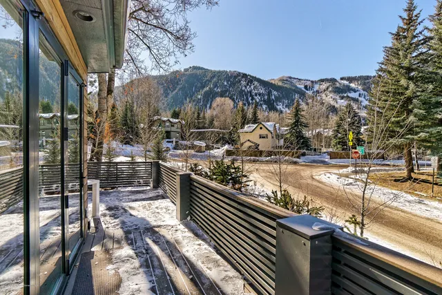 a view of city from a balcony