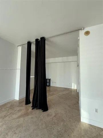 an empty room with closet