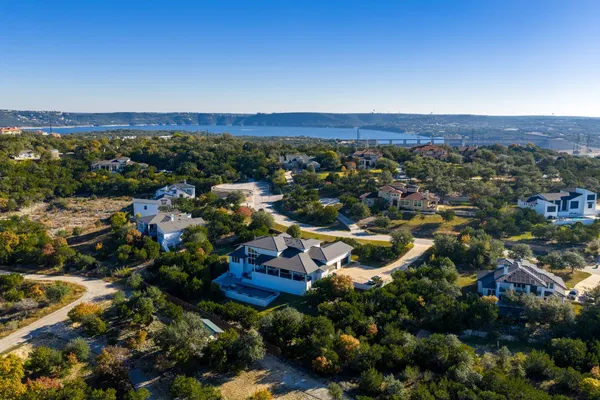 an aerial view of multiple house