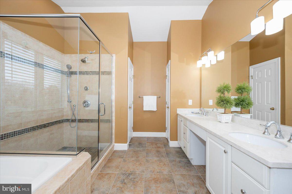 17900 Hickman Street Poolesville, MD 20837 - Photo 38 of 97 Double vanity LOOK at the walk-in Shower