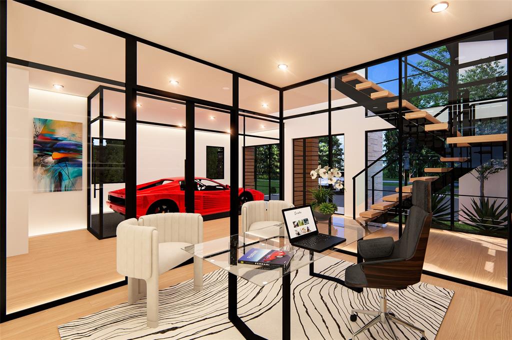 9457 Waterview Road Dallas, TX 75218 - Photo 12 of 19 a living room with furniture and a floor to ceiling window