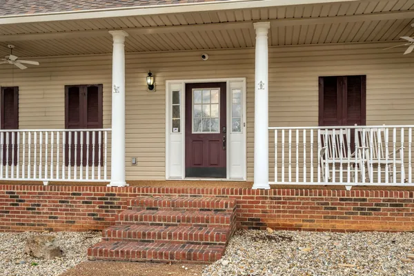 a front view of a house