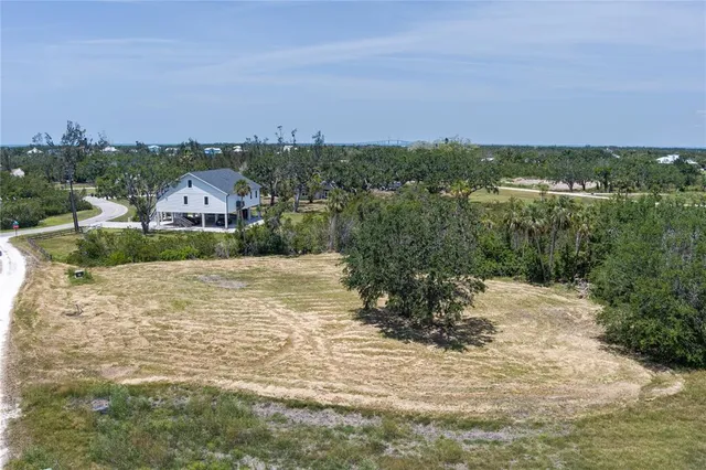 a view of a lake with a city