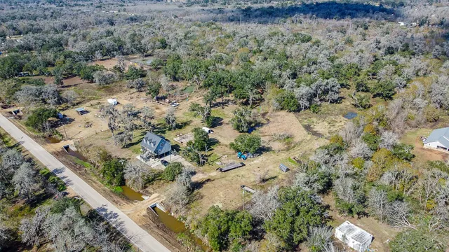 a view of a yard with an outdoor space
