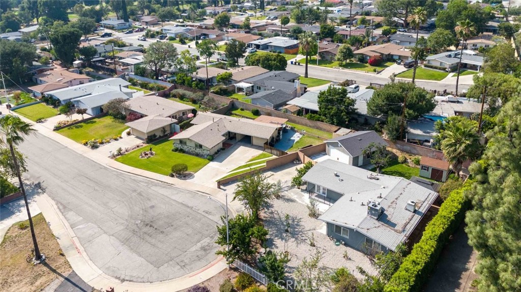 301 West Ashby Street Azusa, CA 91702 - Photo 13 of 75 an aerial view of a house with a swimming pool and outdoor seating