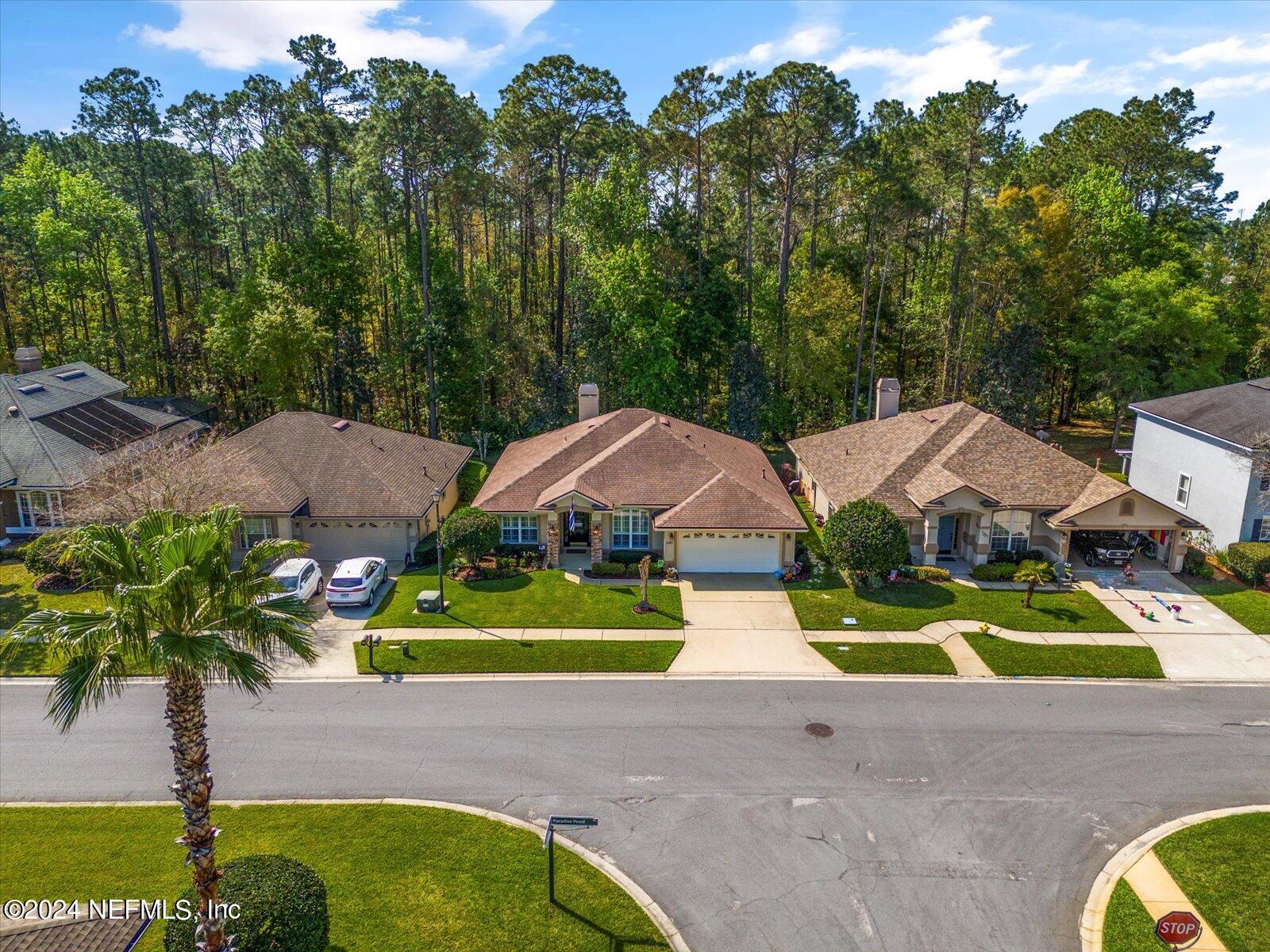 1283 Paradise Pond Road St. Augustine, FL 32092 - Photo 42 of 47 a view of small houses with yard and swimming pool
