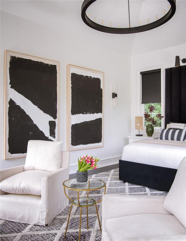 5947 Lupton Drive Dallas, TX 75225 - Photo 12 of 39 Living room with baseboards and wood finished floors
