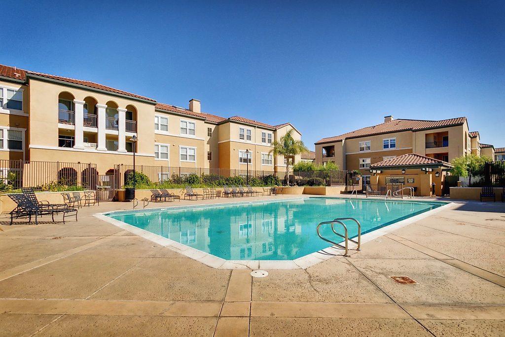 1883 Agnew Road, Unit 329 Santa Clara, CA 95054 - Photo 30 of 46 a view of a building with a swimming pool