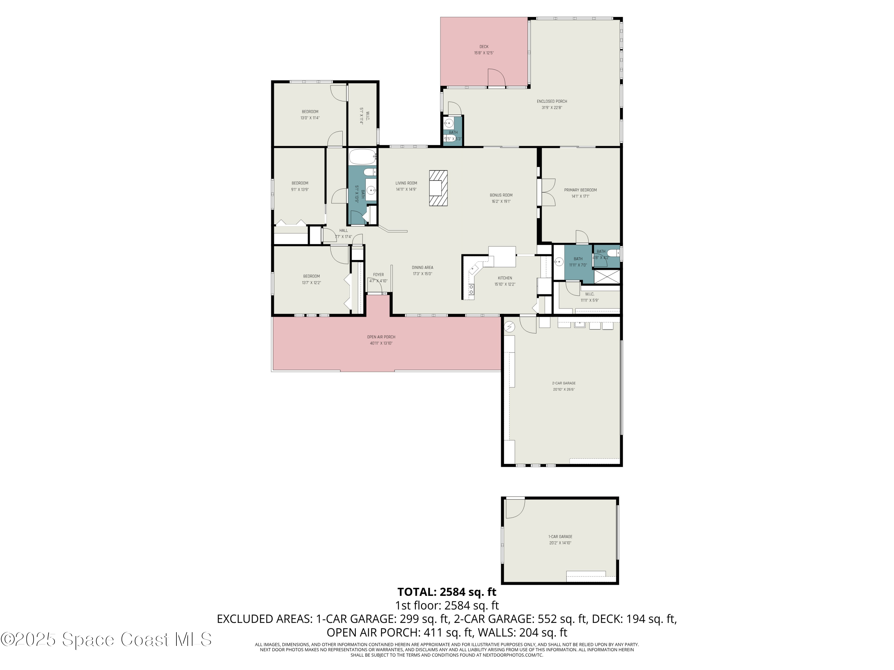 265 Mockingbird Lane Merritt Island, FL 32953 - Photo 34 of 34 a picture of a room with a white wall and large mirror