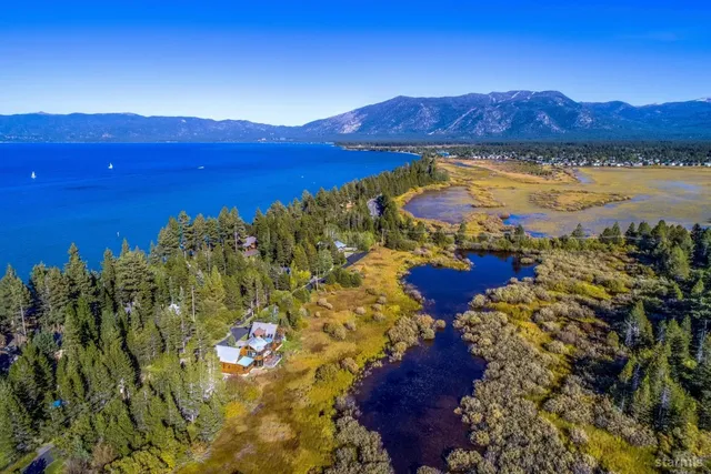 a view of lake with mountain