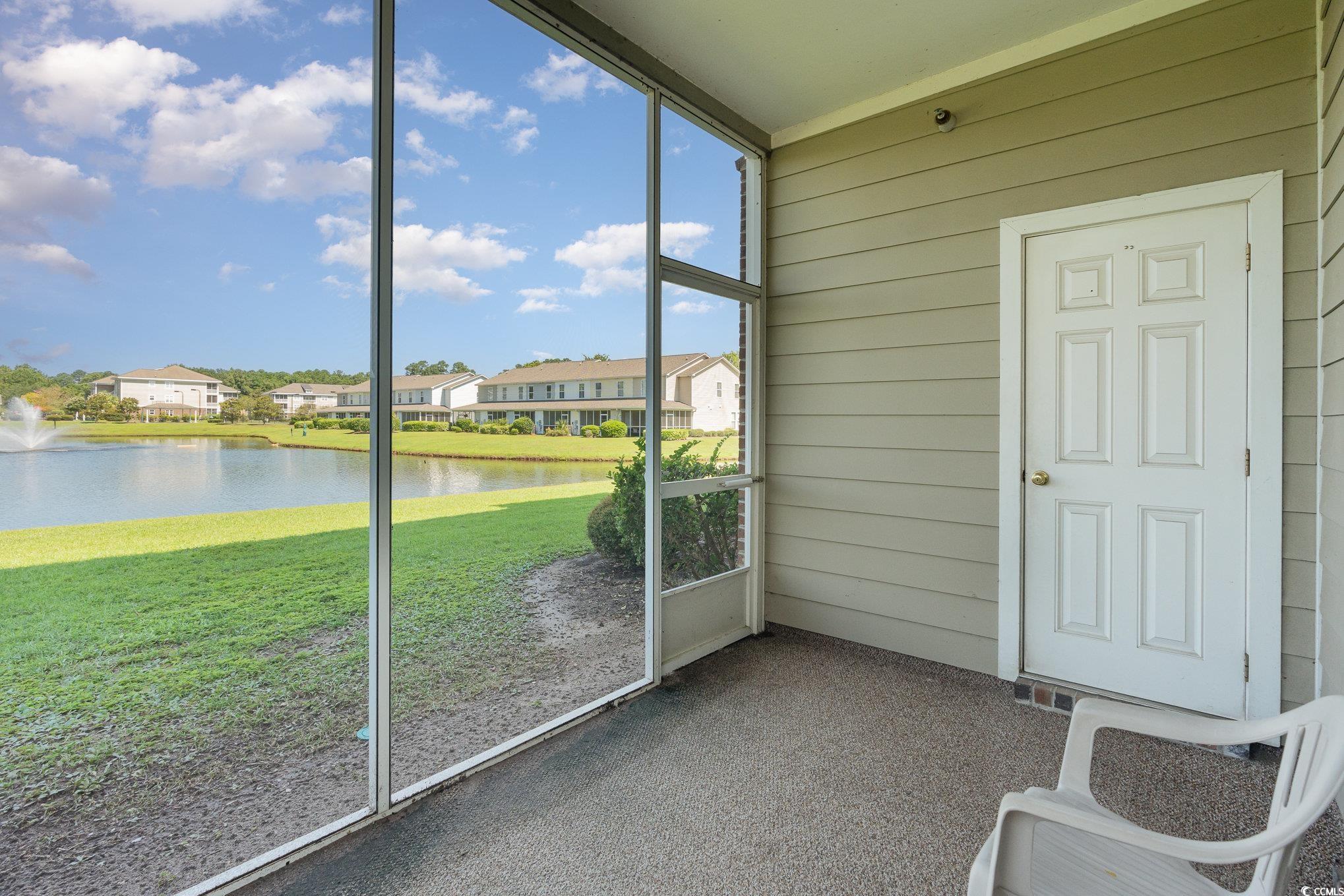 336 Kiskadee Loop, Unit A Conway, SC 29526 - Photo 14 of 27 Unfurnished sunroom featuring a water view