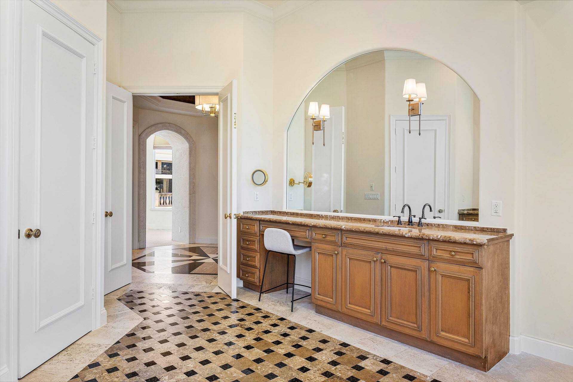 159 Coconut Palm Road Boca Raton, FL 33432 - Photo 38 of 60 a spacious bathroom with a double vanity sink a mirror and a