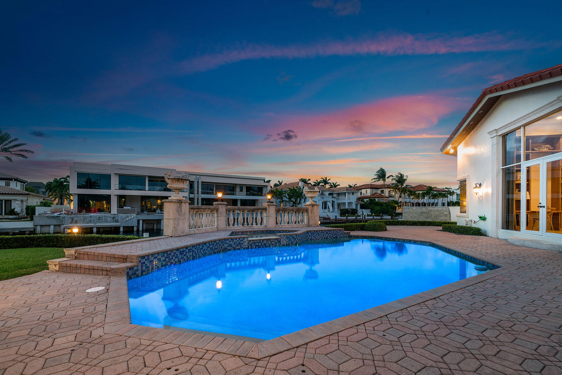 159 Coconut Palm Road Boca Raton, FL 33432 - Photo 45 of 60 a swimming pool with outdoor seating and yard
