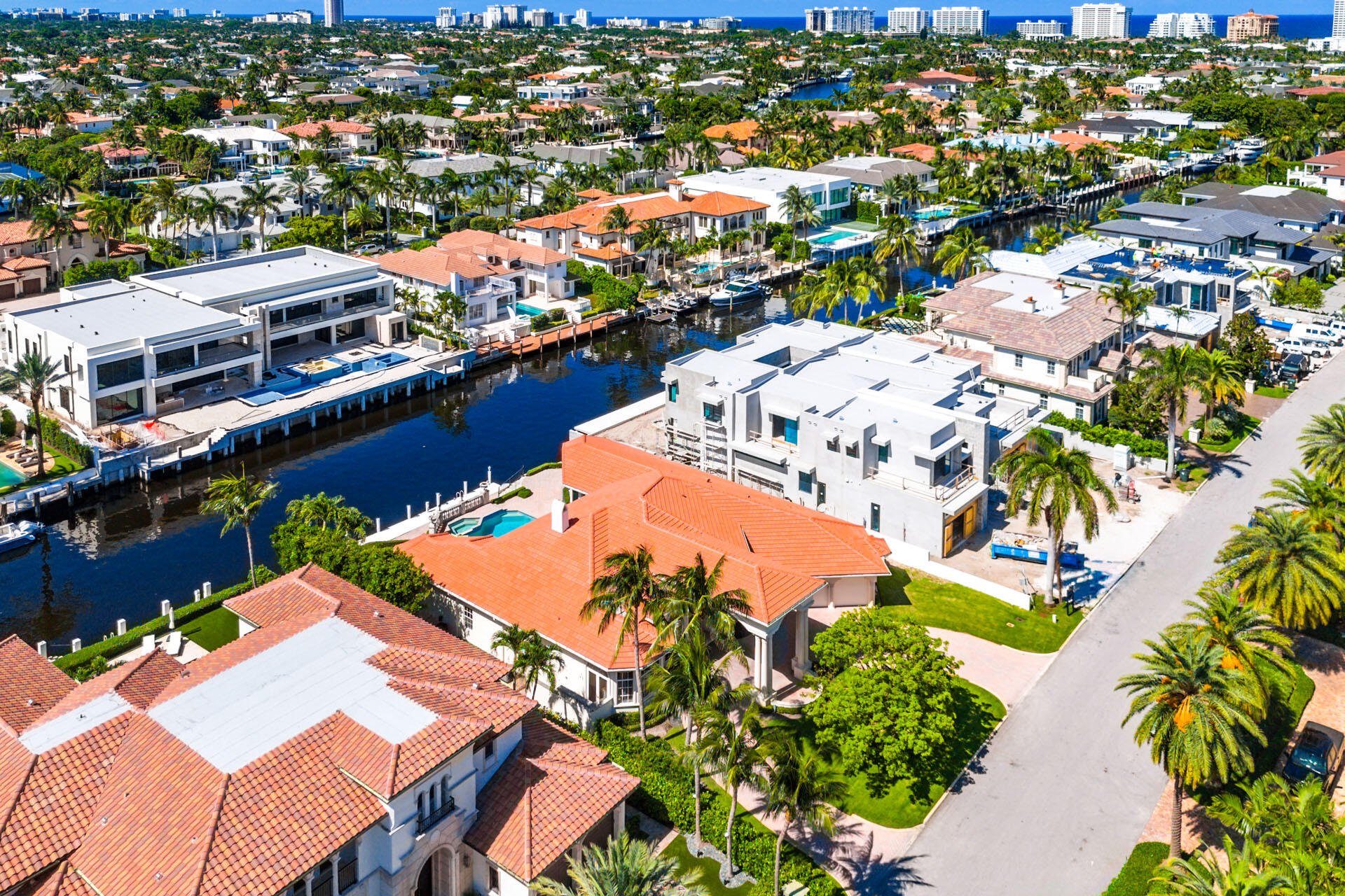 159 Coconut Palm Road Boca Raton, FL 33432 - Photo 54 of 60 an aerial view of a house with a swimming pool yard and outdoor seating