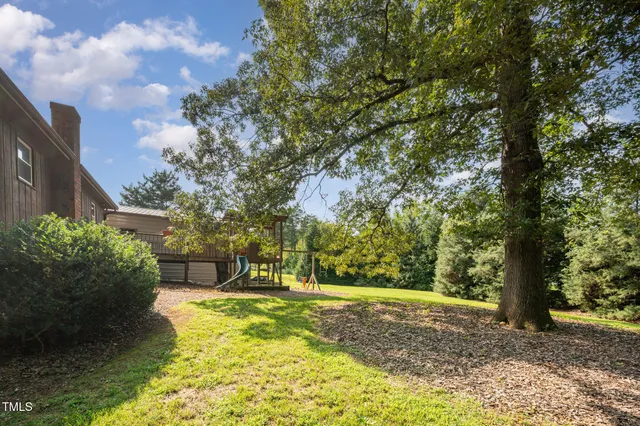 a view of an ocean with a yard