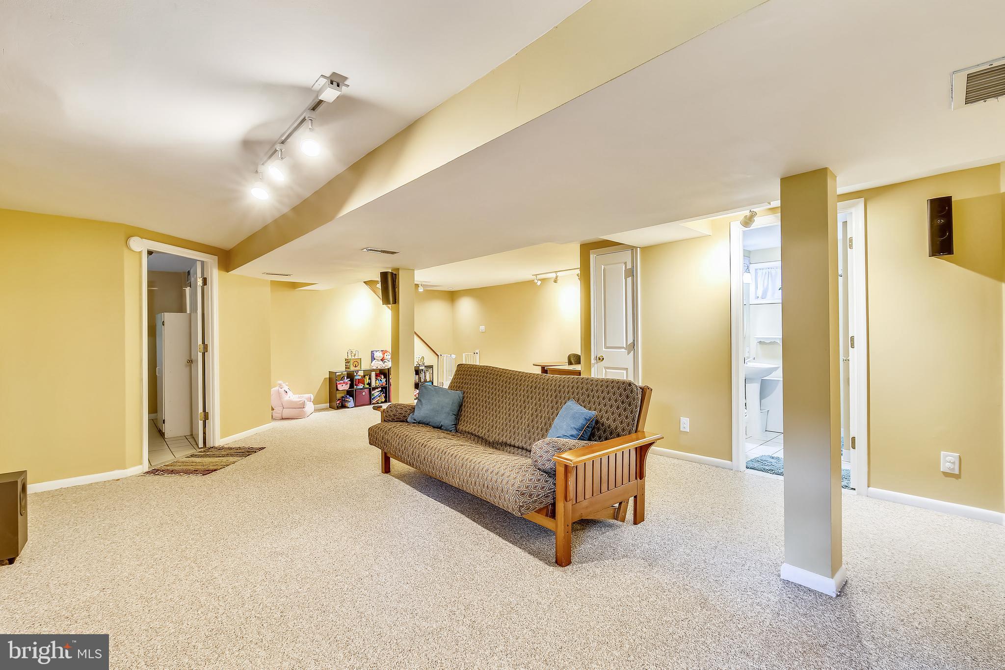 6316 Bells Mill Road Bethesda, MD 20817 - Photo 23 of 33 Recreation room with view of laundry room and bath