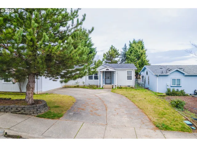 a view of a house with a large windows