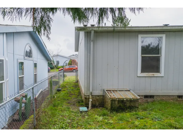 a view of backyard with green space