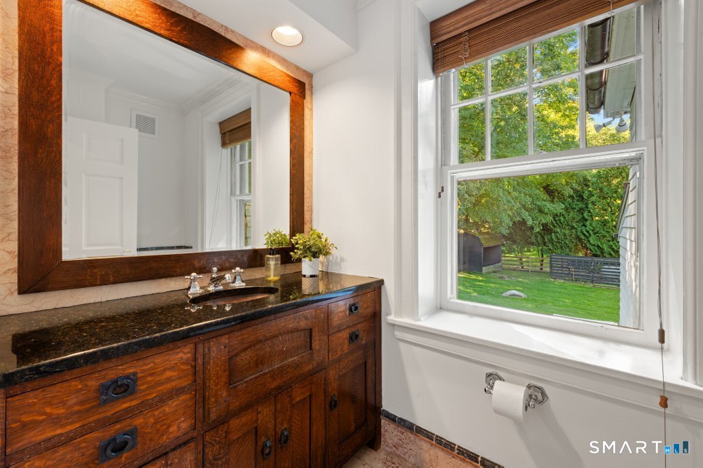 592 West Hill Road Stamford, CT 06902 - Photo 9 of 36 Powder room on first floor