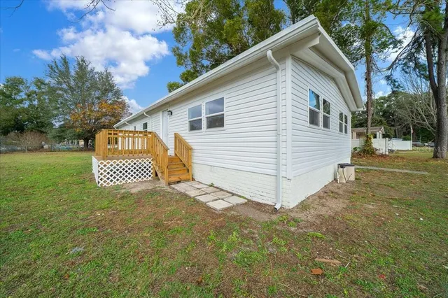 a view of outdoor space with garden