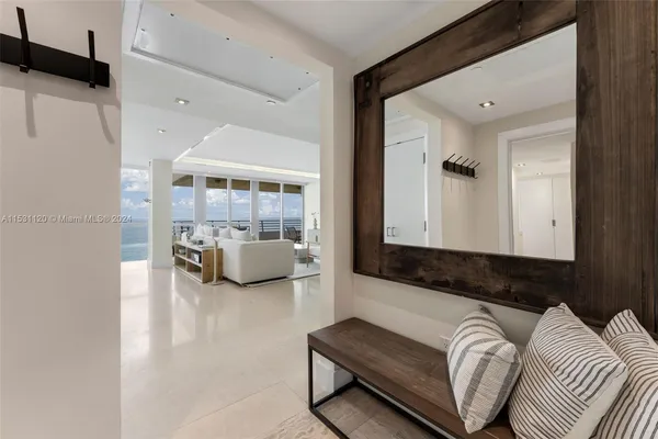 a living room with furniture and a couch