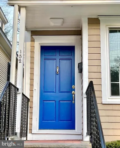 a view of a wooden door