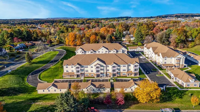 an aerial view of multiple house