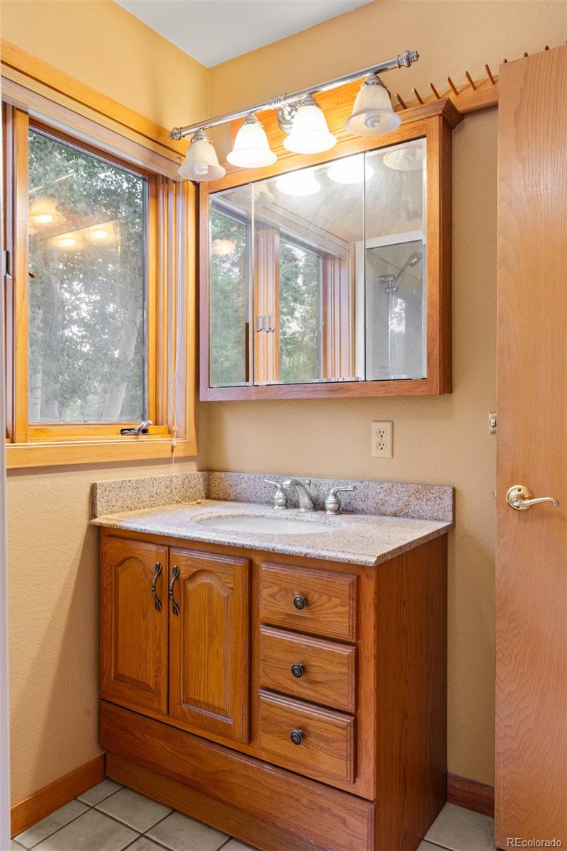 868 Deer Path Road Dillon, CO 80435 - Photo 22 of 50 a bathroom with a sink a vanity and a mirror