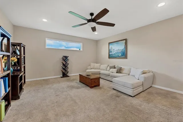 a view of a porch and garden