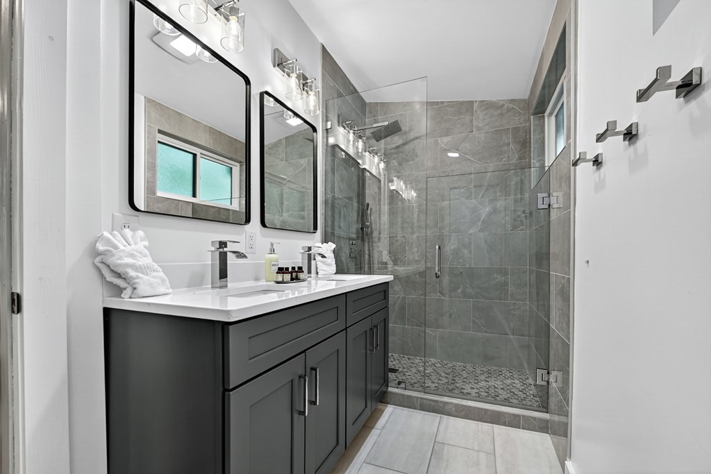 65 Highland Tower Road Blue Ridge, GA 30513 - Photo 34 of 48 a bathroom with a sink and a mirror