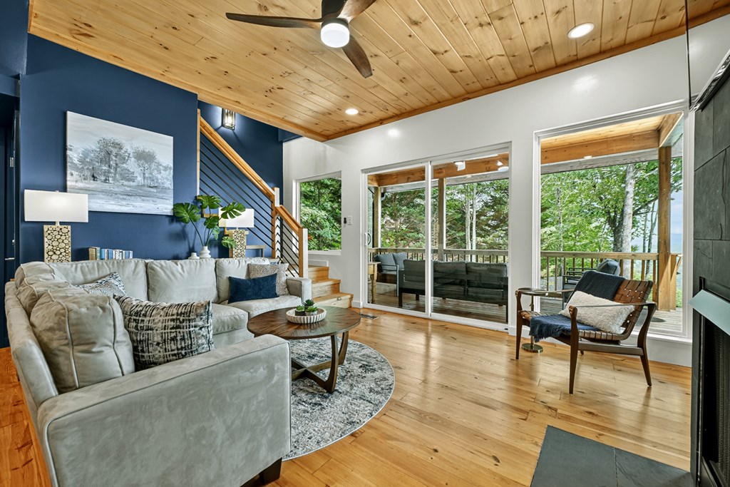 65 Highland Tower Road Blue Ridge, GA 30513 - Photo 6 of 48 a living room with furniture and a large window