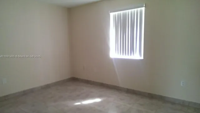 an empty room with closet