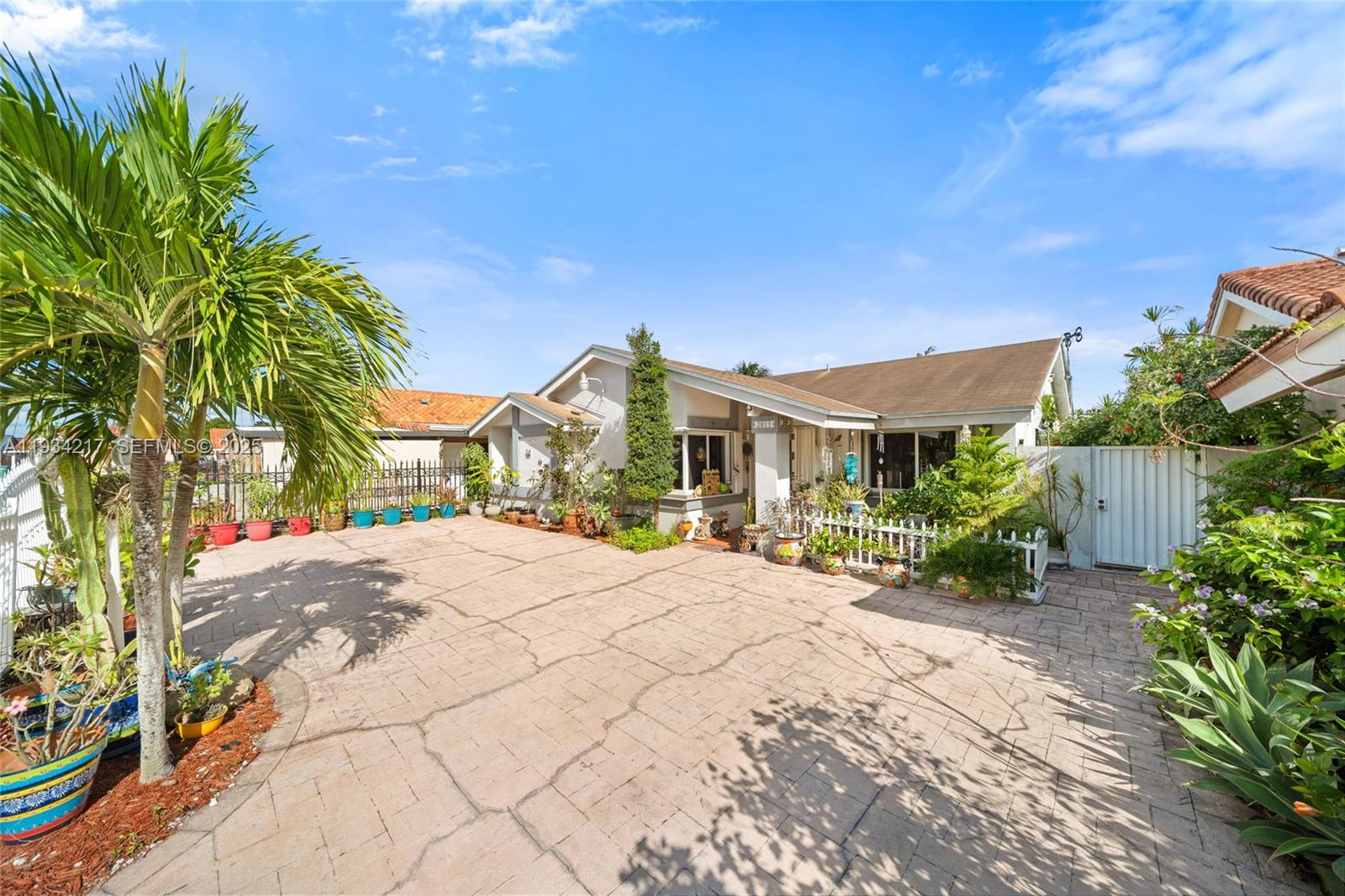 a view of a house with a patio