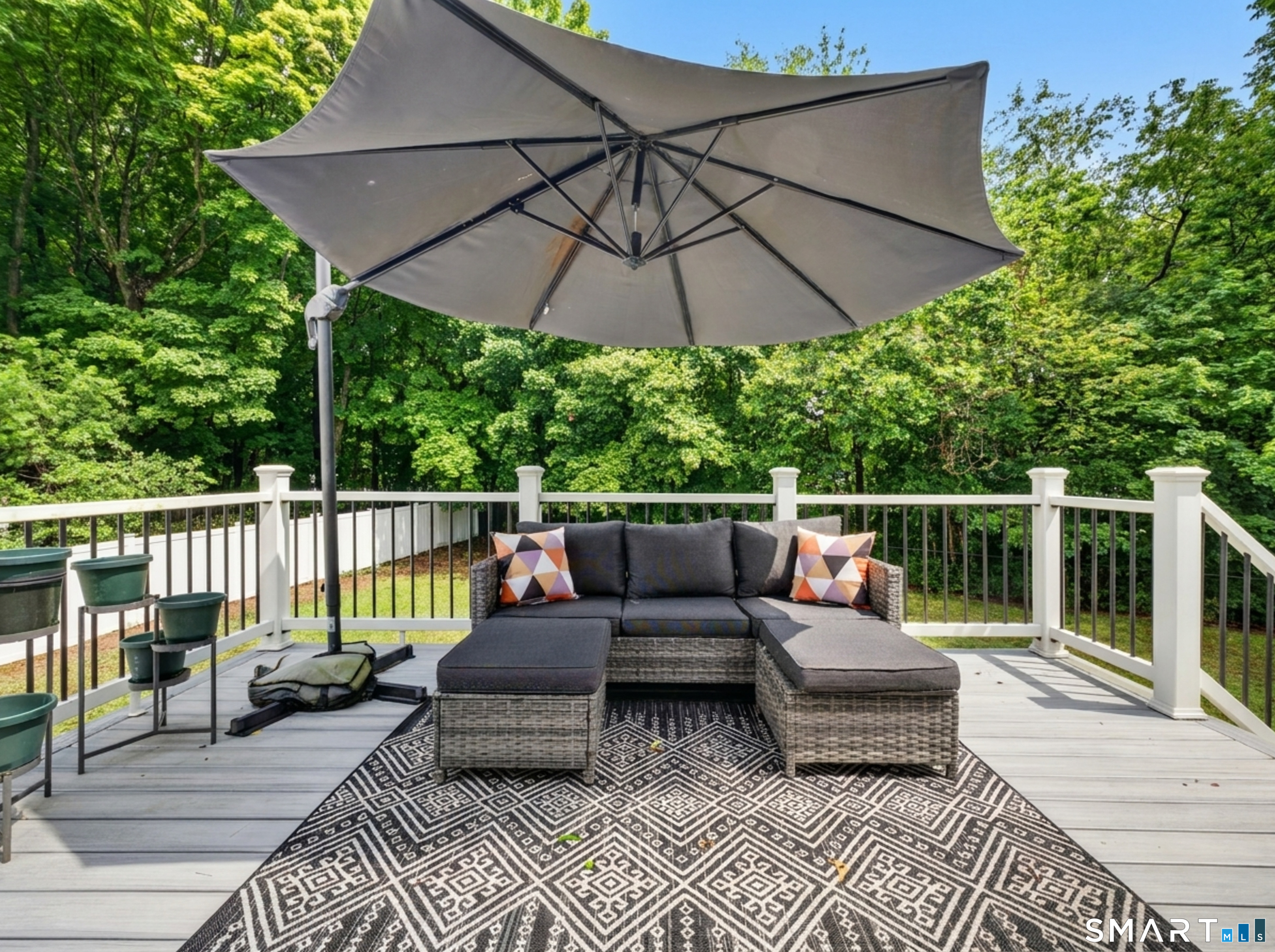 307 Spring Road North Haven, CT 06473 - Photo 7 of 22 Trex deck (2023/24) overlooking private fenced yard