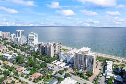 a view of a city with tall buildings