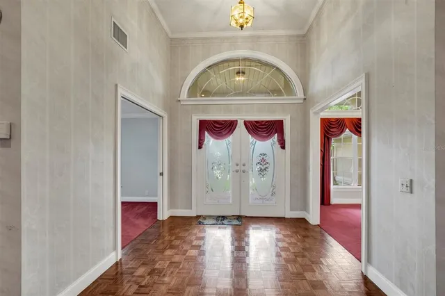 a view of an entrance door of the house
