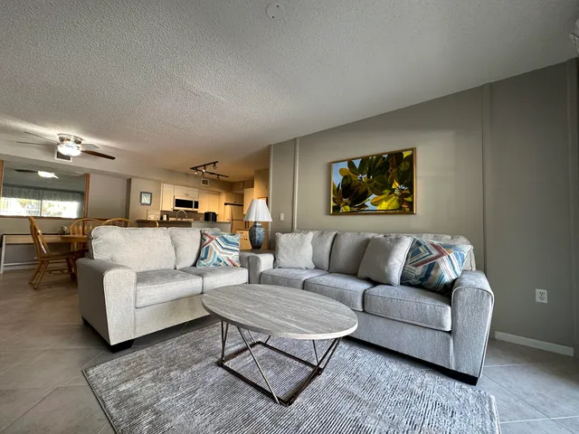 a living room with furniture and a couch