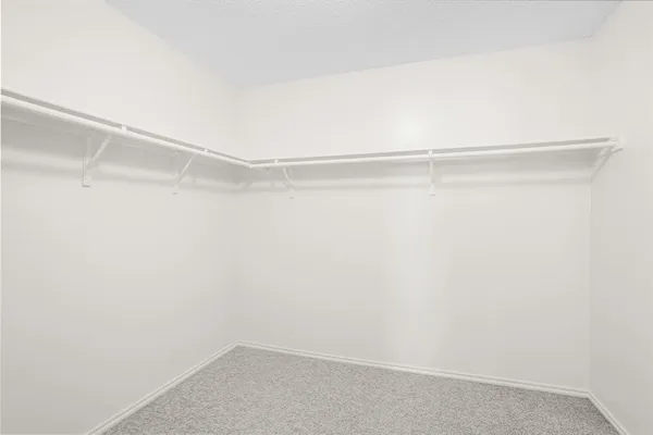 a view of small space with racks on the wall