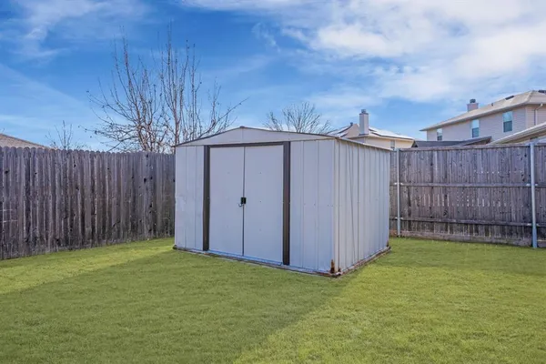 a backyard of a house
