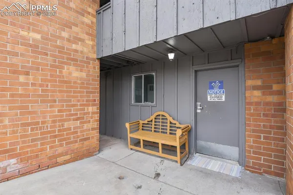 a view of outdoor space with seating