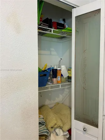 a close view of walk in closet
