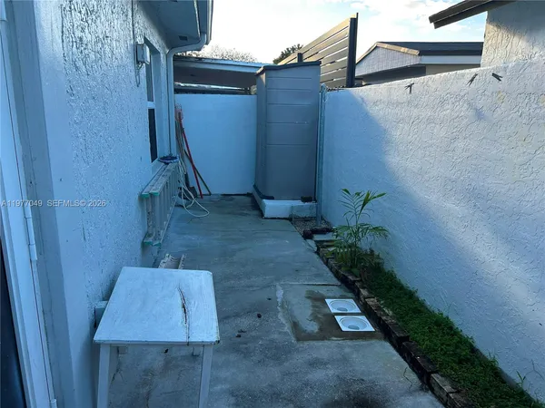a backyard of a house