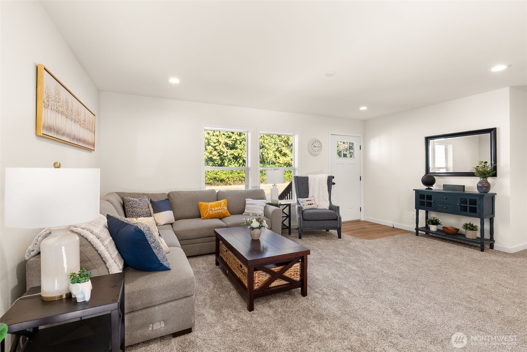 1088 Koontz Road Napavine, WA 98532 - Photo 11 of 36 a living room with furniture and a flat screen tv