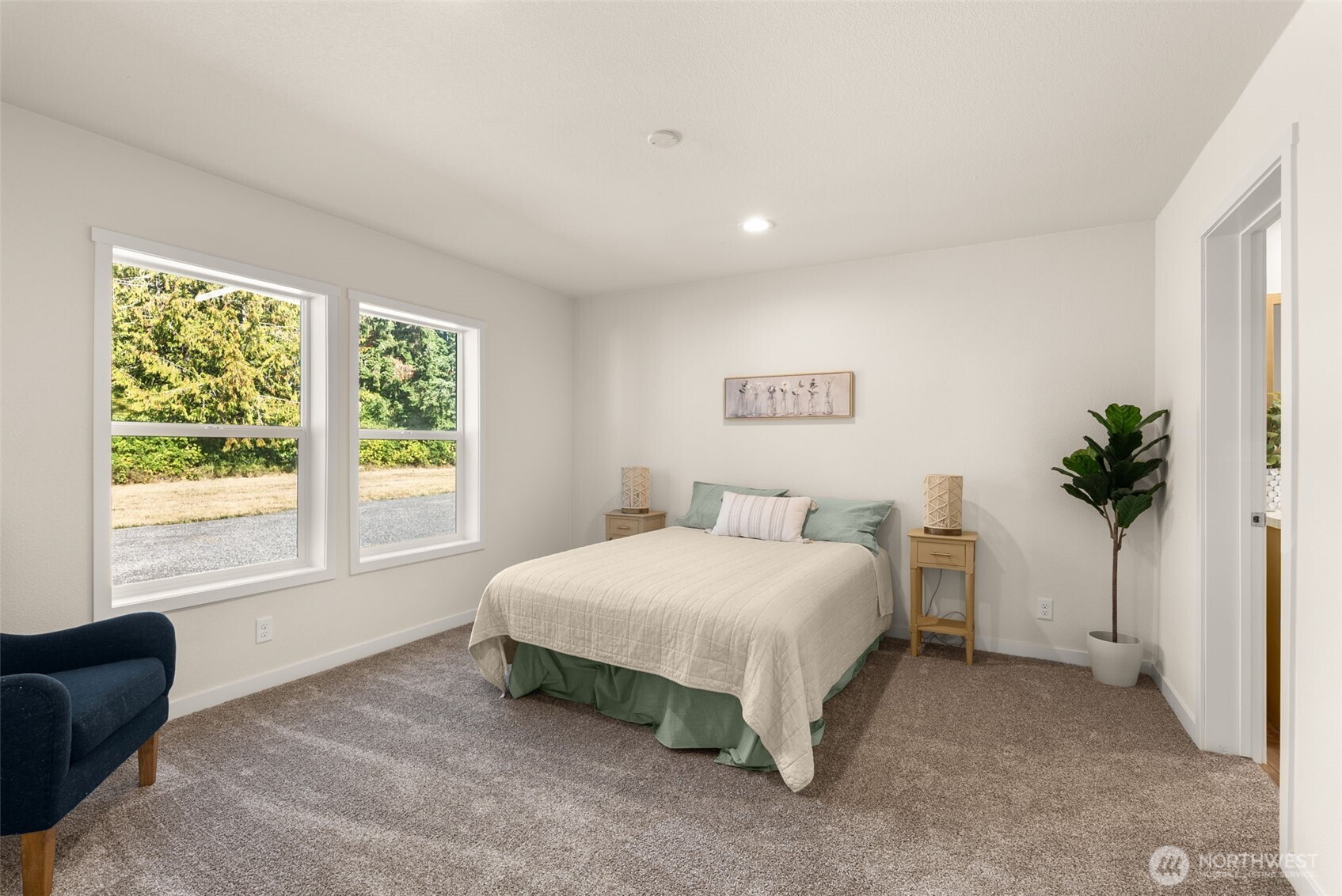 1088 Koontz Road Napavine, WA 98532 - Photo 17 of 36 a bedroom with a bed and a couch