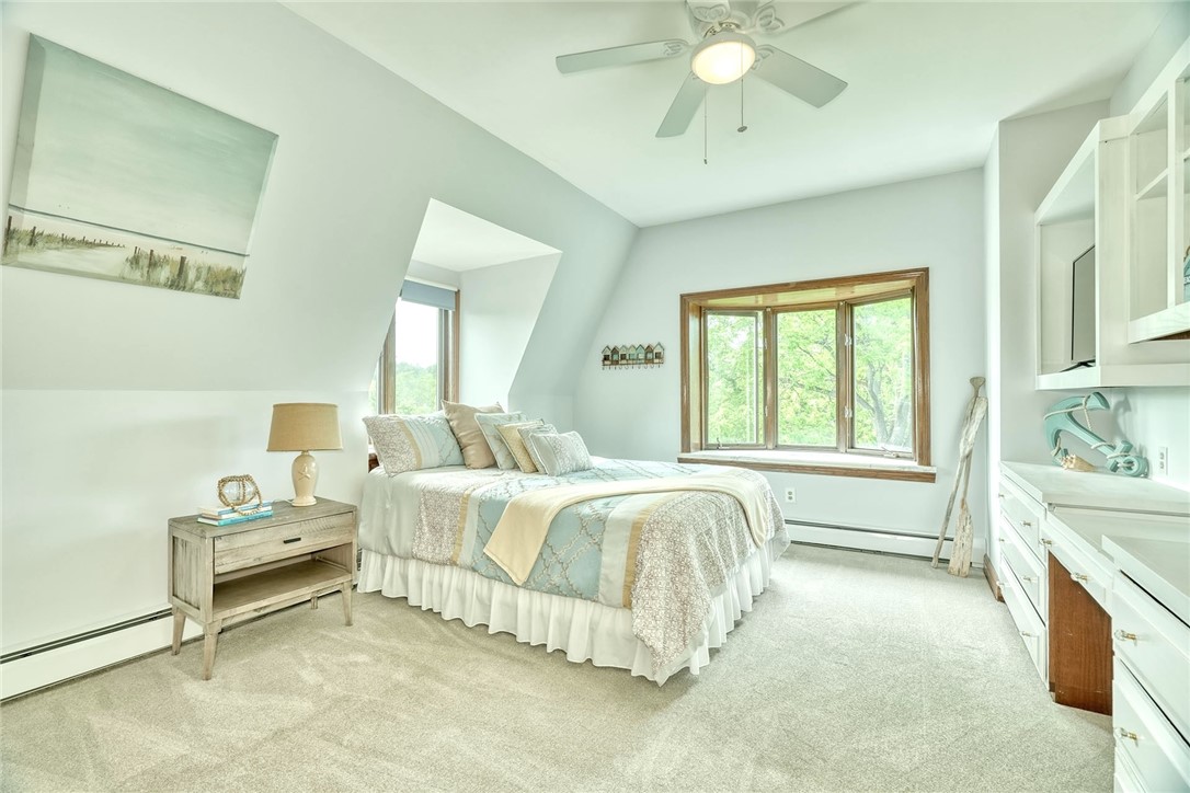 4005 County Line Road Walworth, NY 14502 - Photo 28 of 50 Bedroom number one with built-ins, fresh carpet an