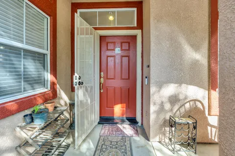 a door view with a outdoor space