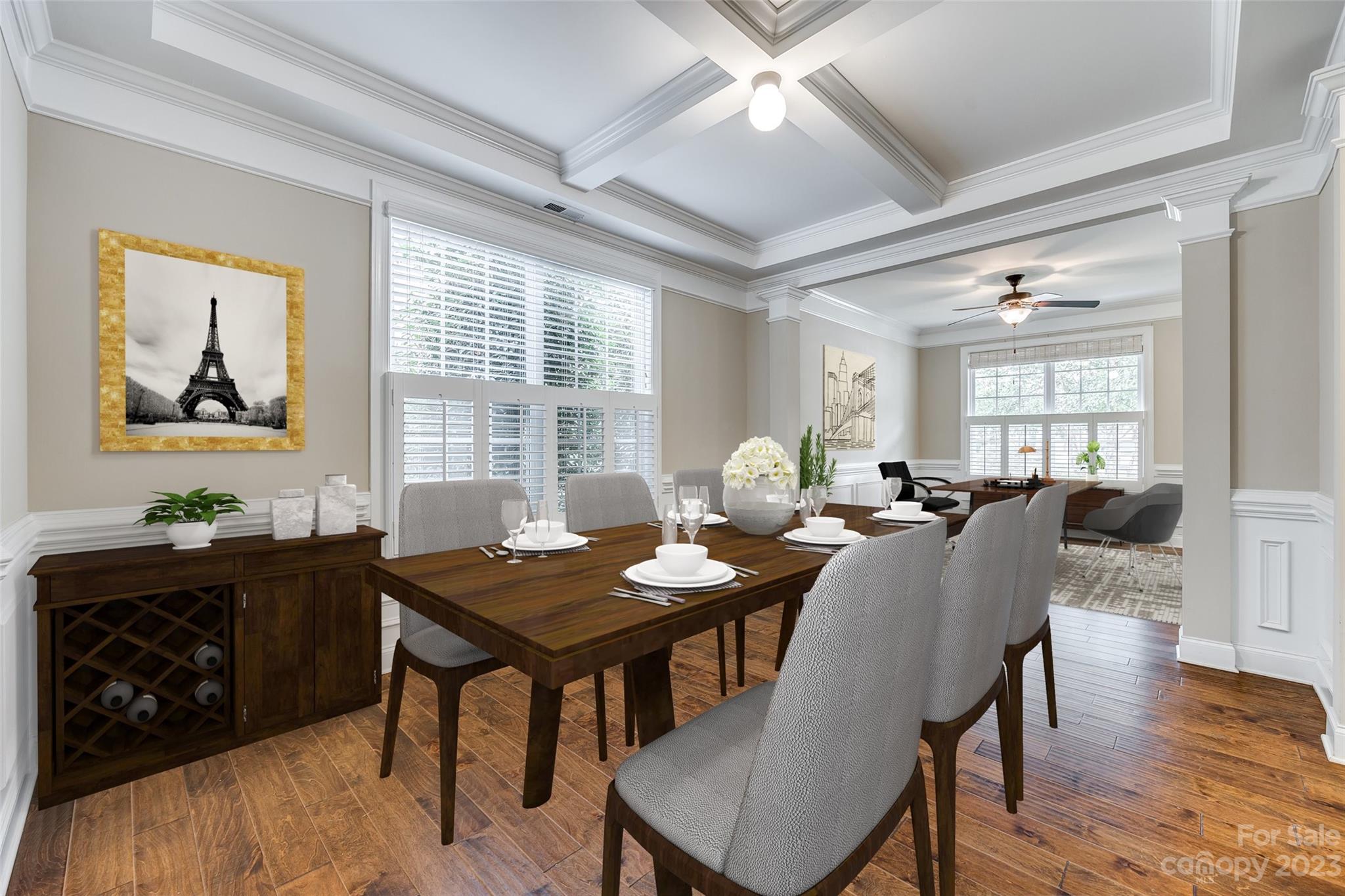 868 Coralbell Way Tega Cay, SC 29708 - Photo 10 of 45 a view of a dining room with furniture and wooden floor