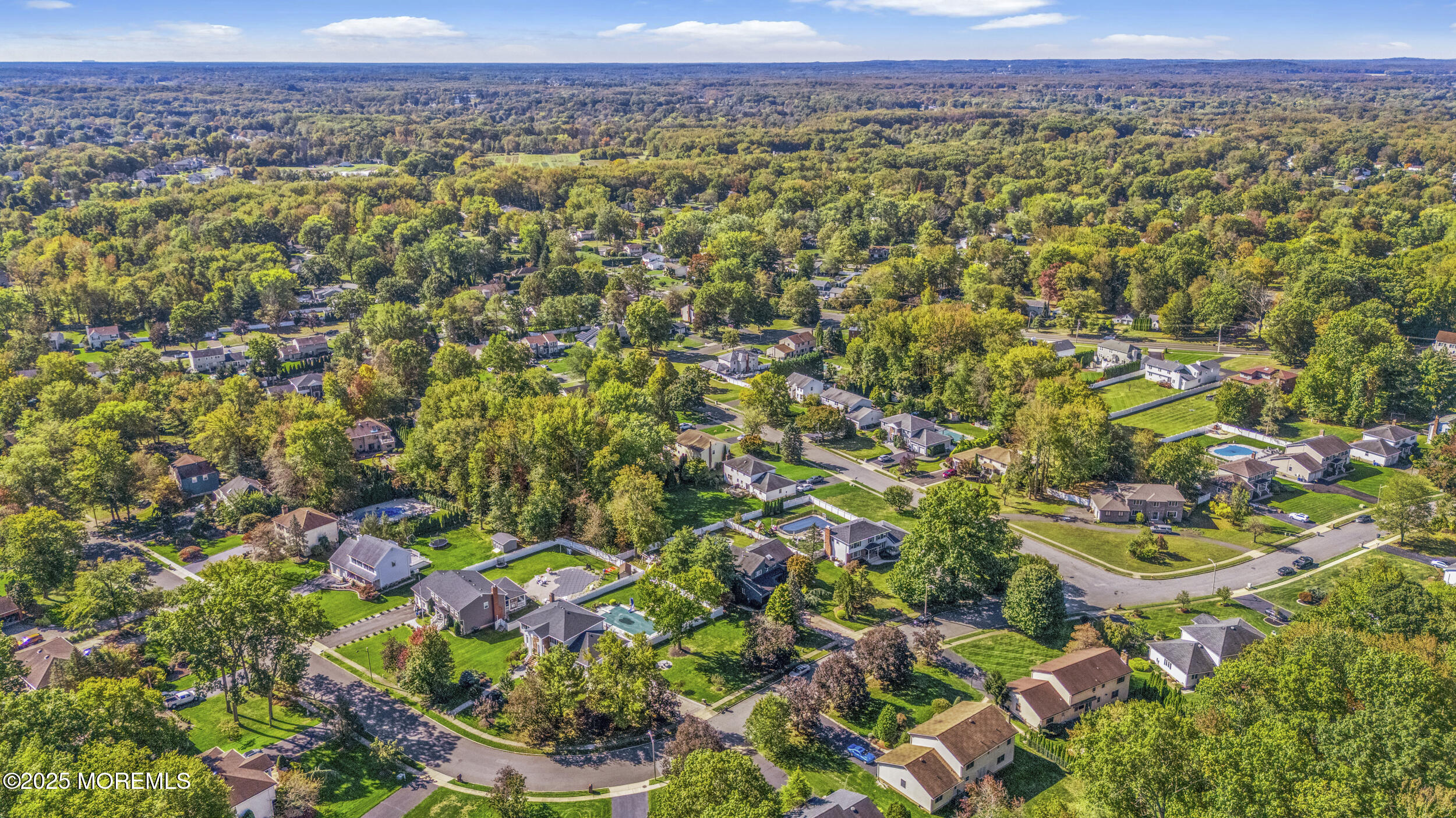 16 Timber Lane Manalapan, NJ 07726 - Photo 51 of 54 a view of a city with lush green forest
