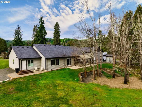 a house that has a tree in it